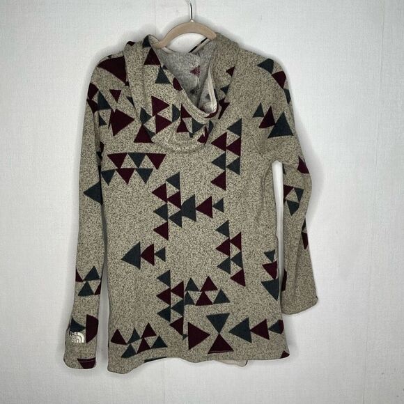 The North Face Aztec Open Cardigan Women SP Crescent Wrap Hooded Sweater Western - Picture 7 of 15